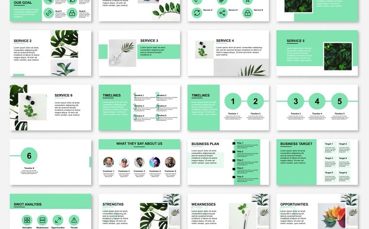 Minimalist Green Presentation PowerPoint Template