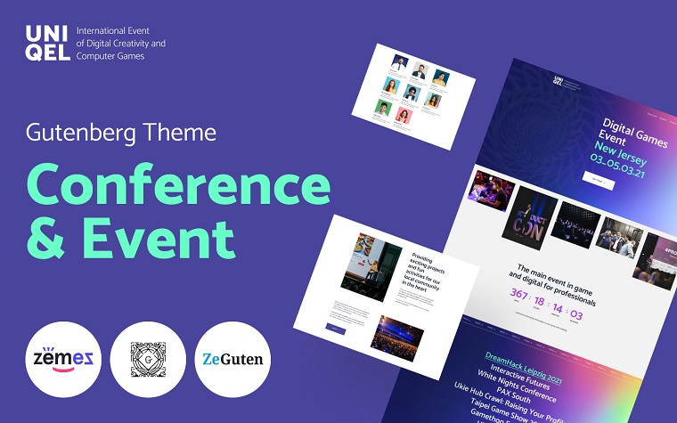 Uniqel - Conference and Event WordPress Theme.
