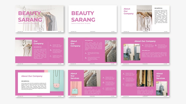 Beauty Sarang - Fashion PowerPoint Template