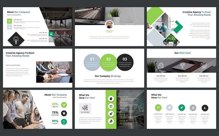 Business Project Complete PPT Slides Set PowerPoint Template