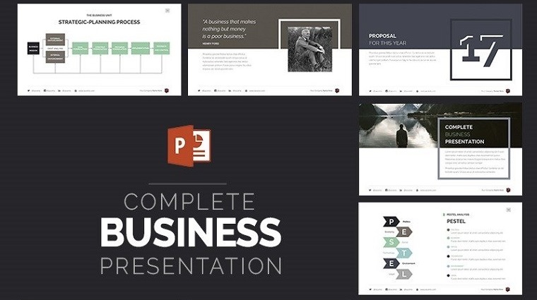 Complete Business Presentation PowerPoint Template