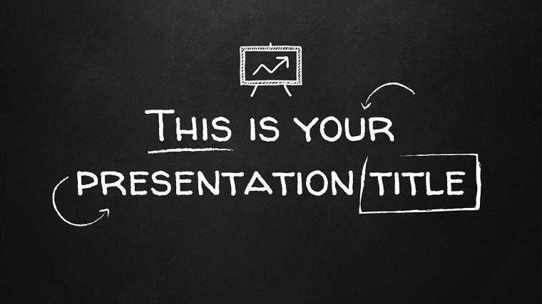 Free PowerPoint template or Google Slides theme with blackboard style