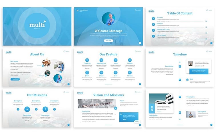 MultiMedical - Presentation PowerPoint Template