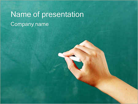 Writing on Chalkboard PowerPoint Template & Infographics Slides