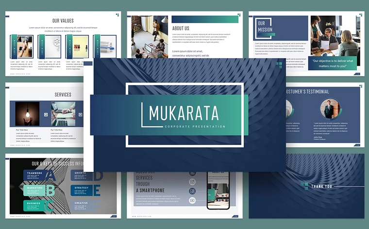 Mukarata PowerPoint Template for Modern Company Presentation