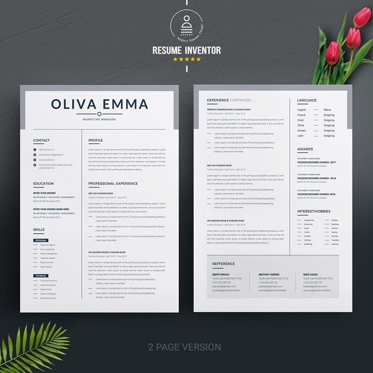 Marketing manager Resume Template