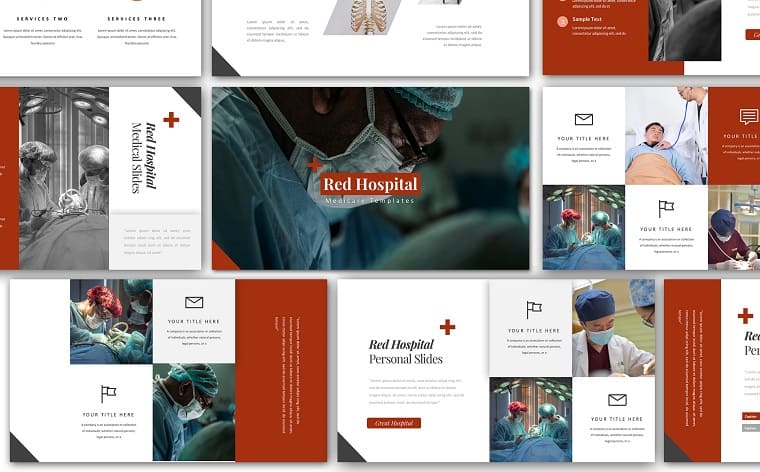 Red Hospital Medical PowerPoint Template