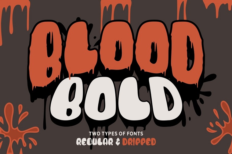Blood Bold - Fun Halloween Two Font