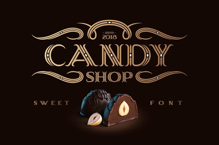 Candy Shop with Bonus Font