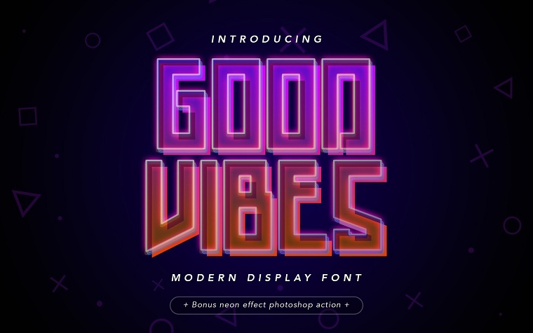 Good Vibes - Modern Neon Display Font
