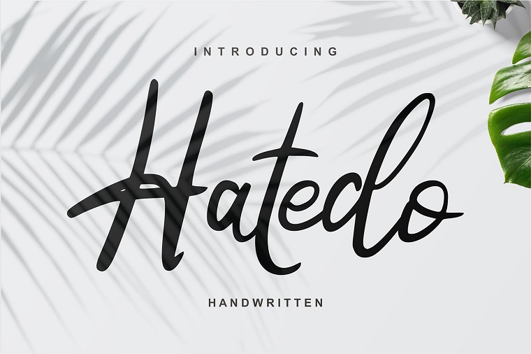 Hatedo | Handwritten Script Font
