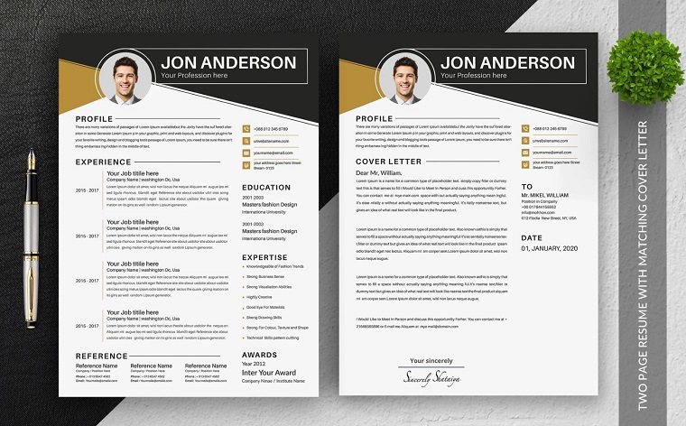 Jon Anderson Fully Editable Executive Assistant Resume Template