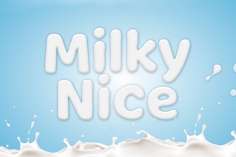 Milky Nice - Playful Display Typeface Font