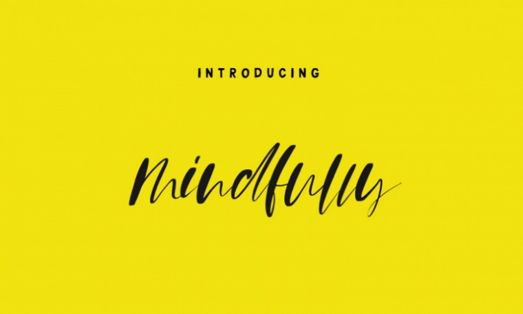 Mindfully - Free Calligraphy Font