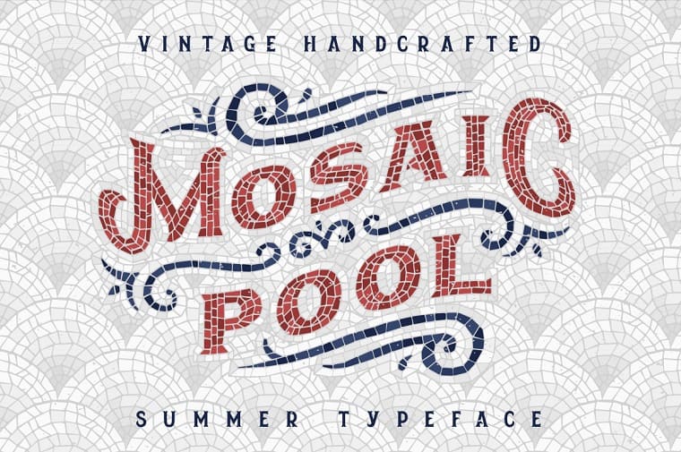 Mosaic Pool Typeface Font