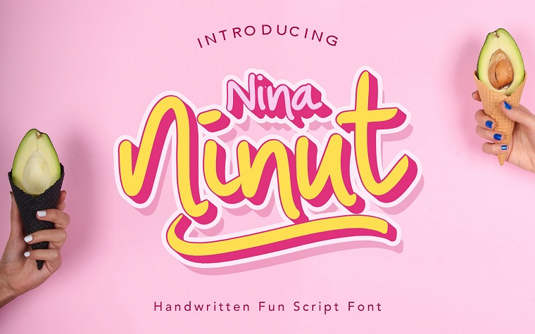 Nina Ninut - Fun Handwritten Font