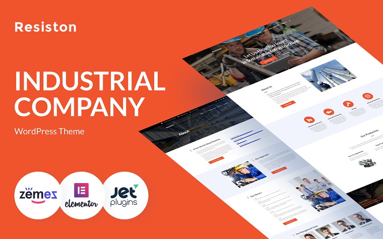 Resiston - Industrial Company Elementor WordPress Theme