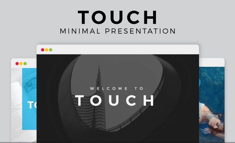Touch Minimal Presentation PowerPoint Template.