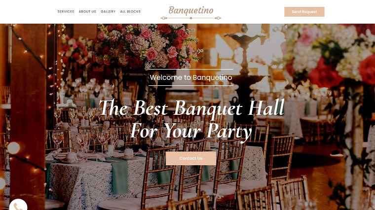 Banquet Hall Landing Page Template