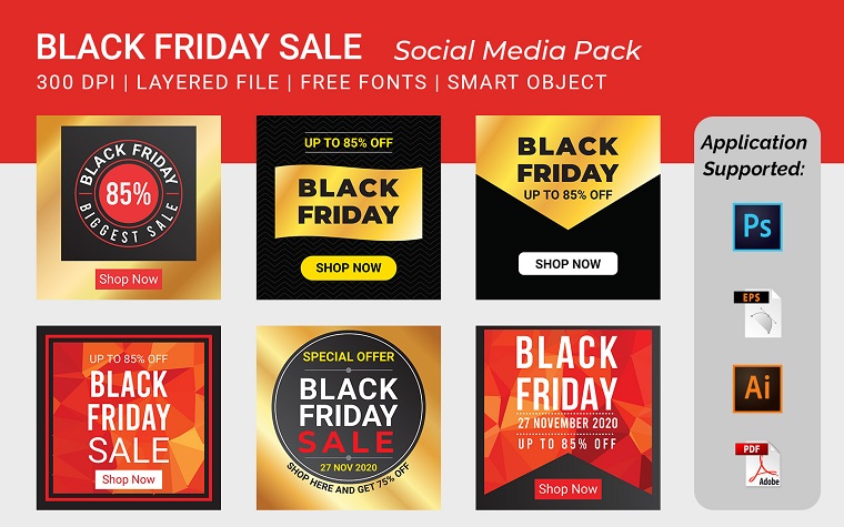 Black Friday Square Banner Template