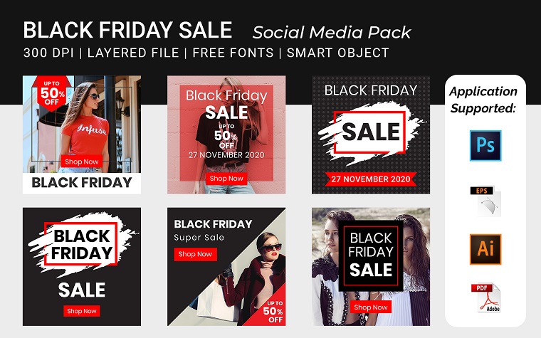 Black Friday Square Banner Template