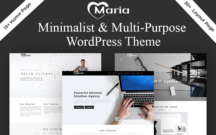 Minimalistic Maria WordPress Theme