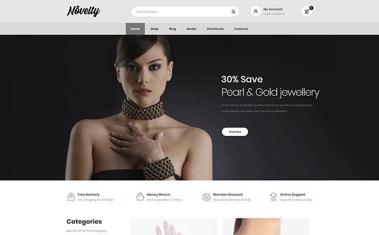 Novelty - Jewelry Store WooCommerce Theme