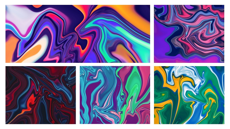 Abstract Vibrant Liquid