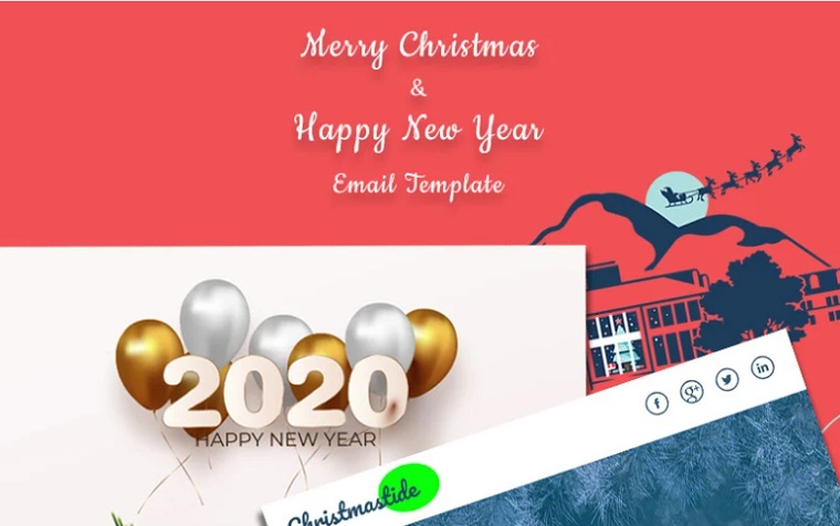 Christmas & New years Newsletter Template