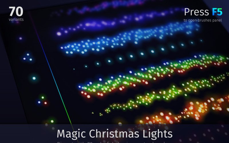 Magic Christmas Lights Vector