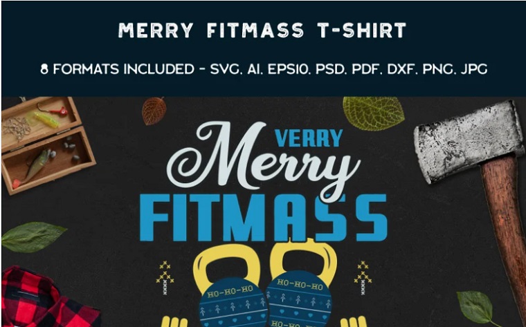 Merry Fitmass and Happy New Year T-shirt.