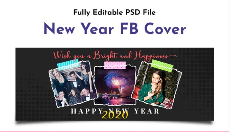 New Year FB Cover Social Media