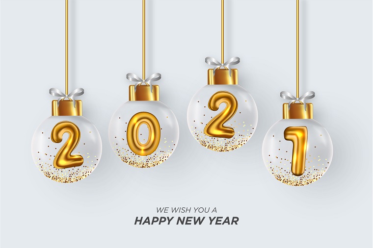 We wish you a happy new year card.