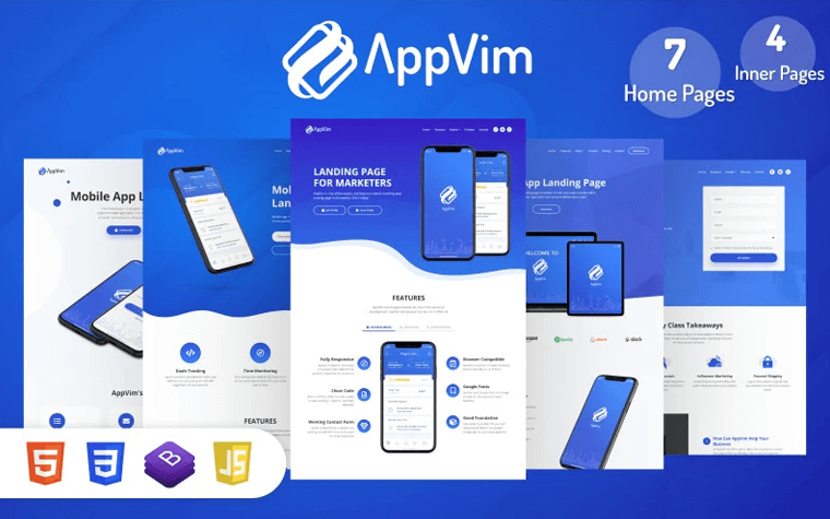 AppVim - App Landing Page Template