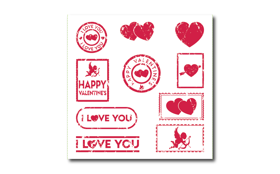 valentine's stamps