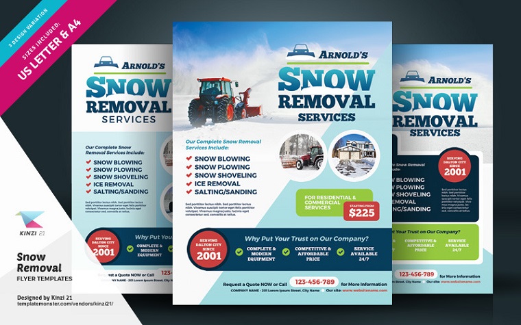 Snow Removal Flyer Corporate Identity Template