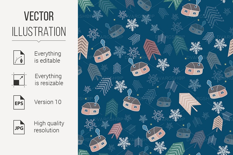 Winter Christmas Background Vector