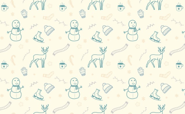 Charming Winter Doodle Pattern