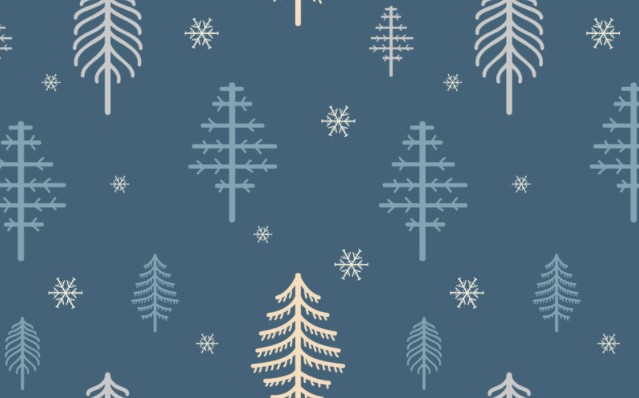 Classy Winter Pine Fir Needle Tree Pattern