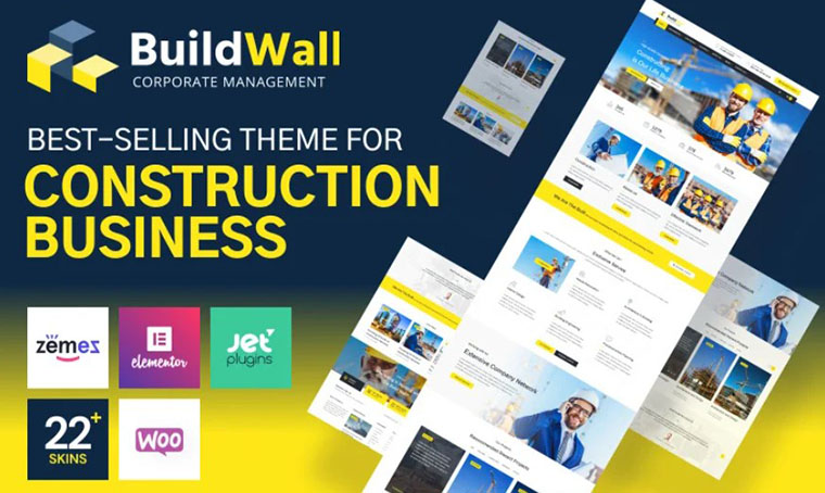 BuildWall Construction Elementor WordPress Theme