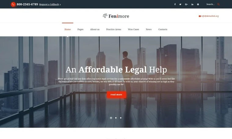 Law Firm HTML slider template
