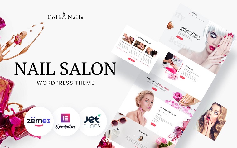 Fascinating Poli Nails - Nail Salon with Great Widgets and Elementor WordPress Theme