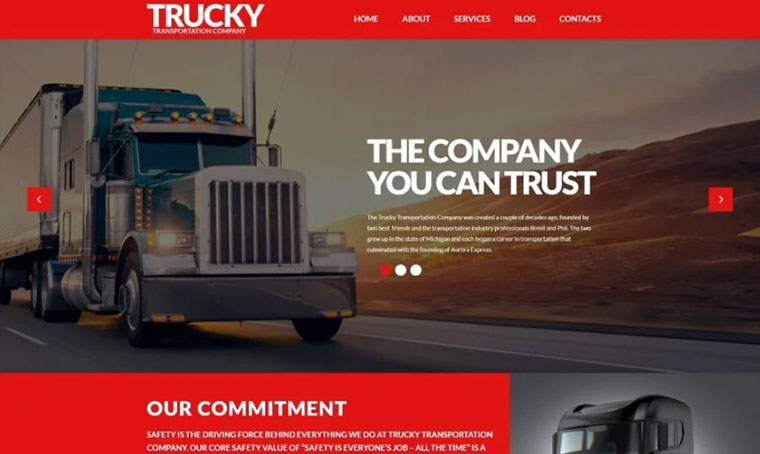 Trucky - Logistics WordPress theme with slider