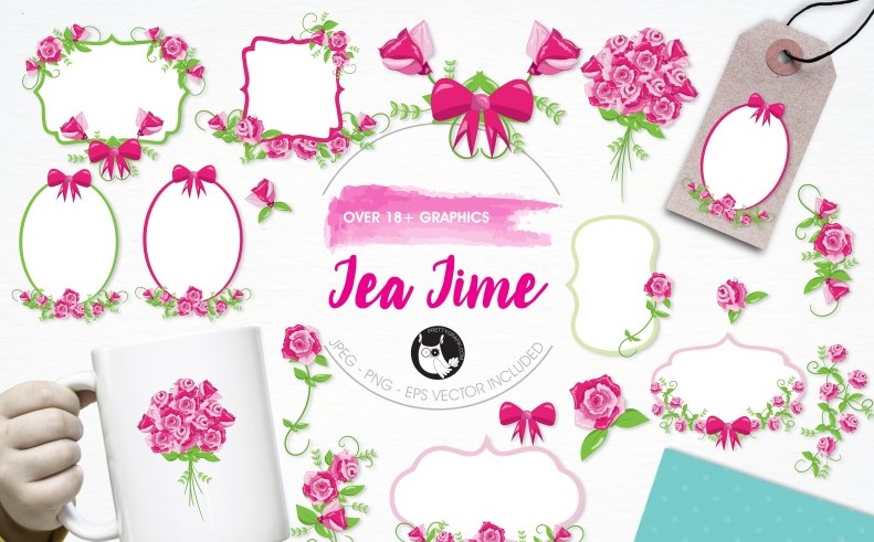 Tea Time Illustration Pack