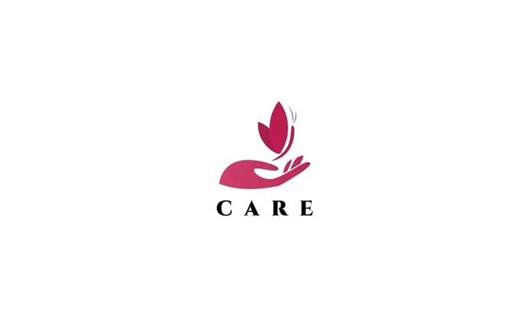 Hand Care Butterfly Logo Template