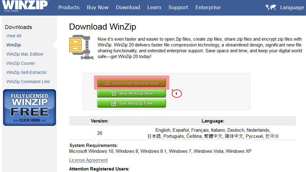 winzip setup free download