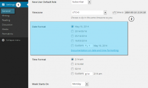 WordPress. How to change date format