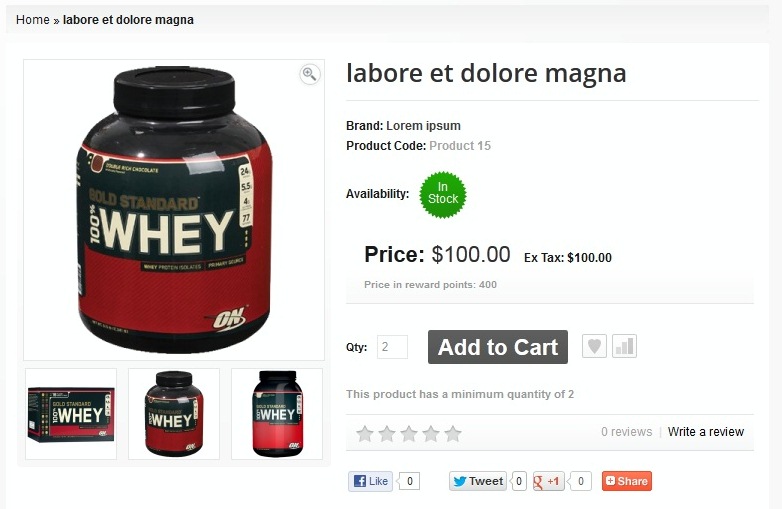 product and price