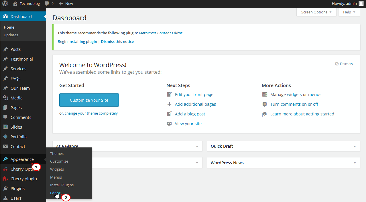 WordPress. Changing the order of admin menu items - Template Within WordPress Custom Menu Template