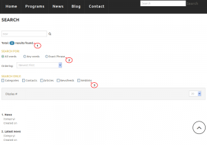 Joomla 3.x. How to enable and manage search-2
